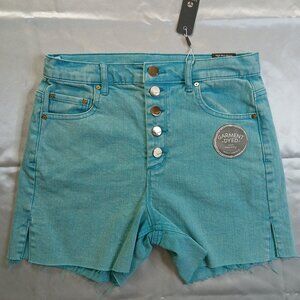 Tractr Raw Edge High Rise Denim Shorts - 4/27